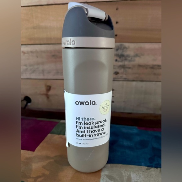 Owala "Down to Earth" 24oz Free Sip New Neutral Gray Brown Tan - New - Picture 2 of 11